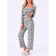 thumbnail image 4 of DARING DIVA Women's Cami Pajama Set Tank Top Long Pants Long Sleeve Cardigan XS Grey, 4 of 7