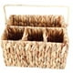 thumbnail image 4 of Cesta tejida de jacinto de agua, cesta organizadora de escritorio dividida, cesta para guardar cubiertos con múltiples compartimentos, 4 of 7
