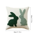 thumbnail image 2 of Easter 3D Embroidered Throw Pillow Covers 18x18 - Colorful Plush Bunny Pattern Cushion Covers, Durable Deformation-Resistant Home Decor for Couch Sofa Living Room Bedroom Spring Decor (A), 2 of 6