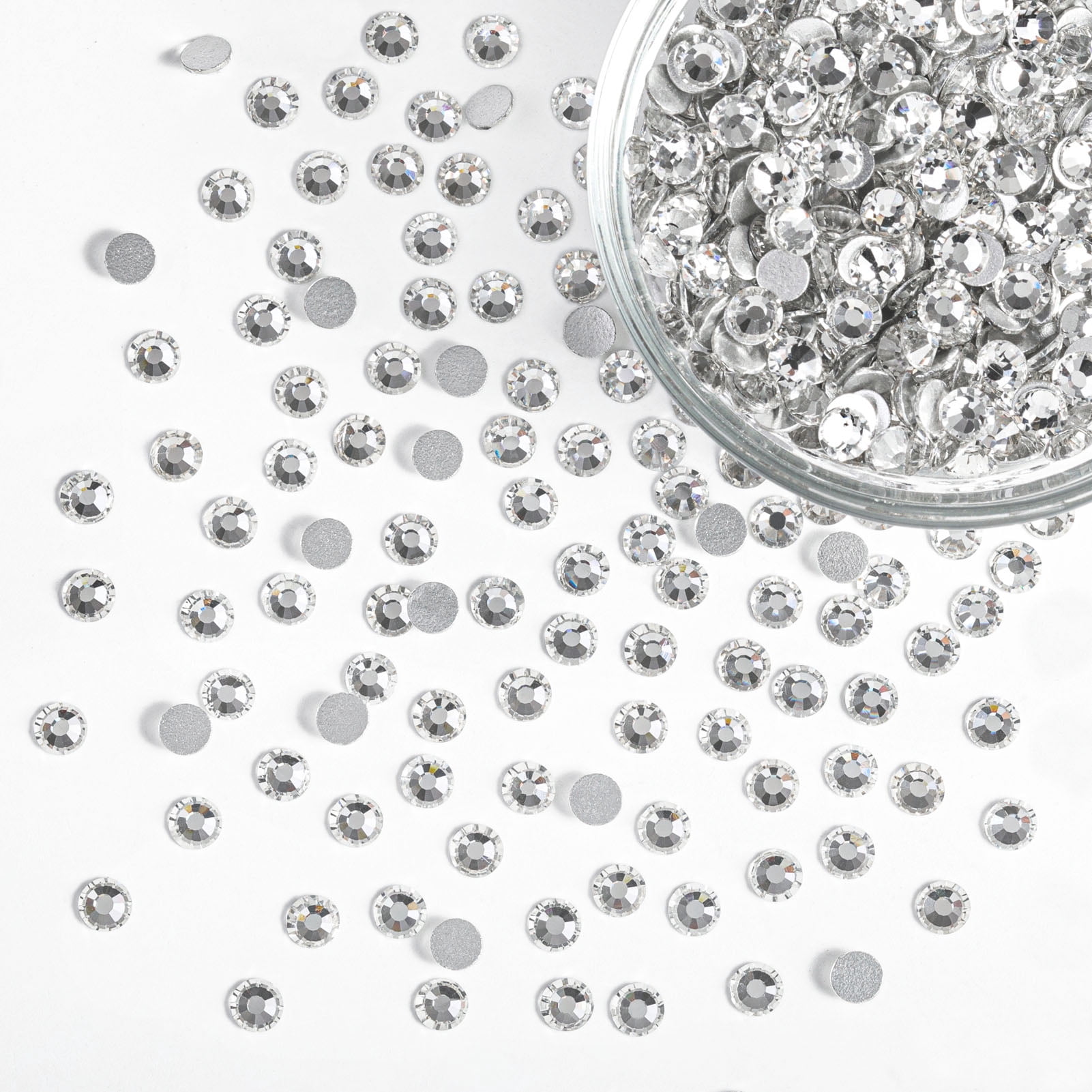 Beadsland Flatback Rhinestones Bulk,14400pcs, Crystal AB, SS10, 2.7-2.9mm