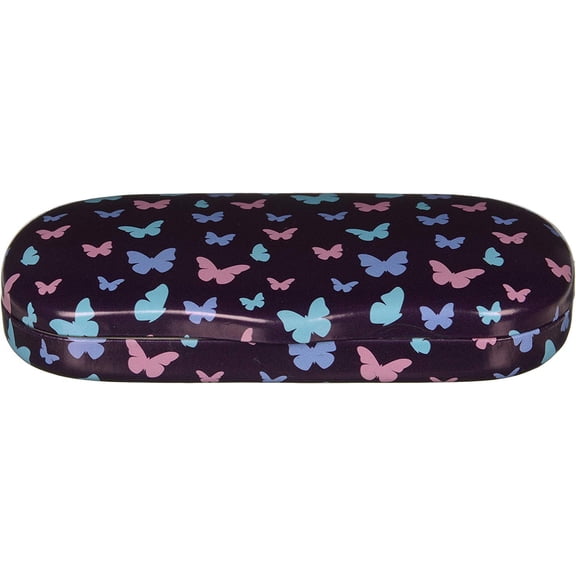 Hard Shell Eyeglass Case Clamshell For Boy Girl Small Frames, Reading Glasses Butterfly