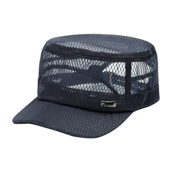 Sports Men Women Outdoor Fashion Baseball Cap Sunscreen Hats Mesh Hats Sun Protection Caps NAVY BLUE