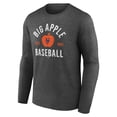 thumbnail image 2 of Men's Charcoal New York Mets Big Apple Long Sleeve T-Shirt, 2 of 3