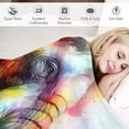 thumbnail image 3 of Orinice Elephant Watercolor Art Warm Lightweight Blanket Soft Fleece Blankets All Seasons Sofa Decor Cow Gifts 40x50in, 3 of 6