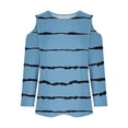 thumbnail image 5 of Mefallenssiah Blouses pour Femmes Habillées Décontractées Grande Taille Mode Féminine T-Shirt Imprimé Manches 3/4 Blouse Col Rond Hauts Décontractés, 5 of 5