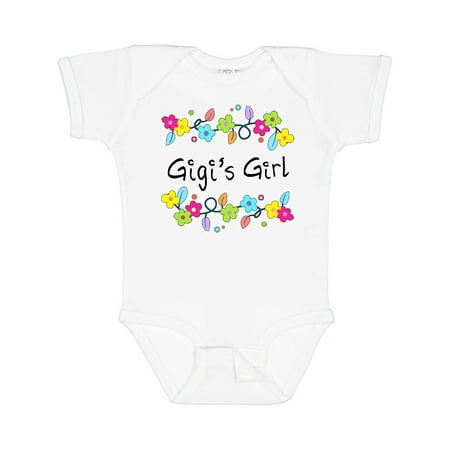 

Inktastic Gigis Girl- Bright Flowers Gift Baby Girl Bodysuit