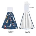 thumbnail image 3 of Yayeee Kitchen Hanging Hand Towels Set of 2 with Loop Bathroom Absorbent Tie Towel, Cartoon Birds Pattern, 3 of 7