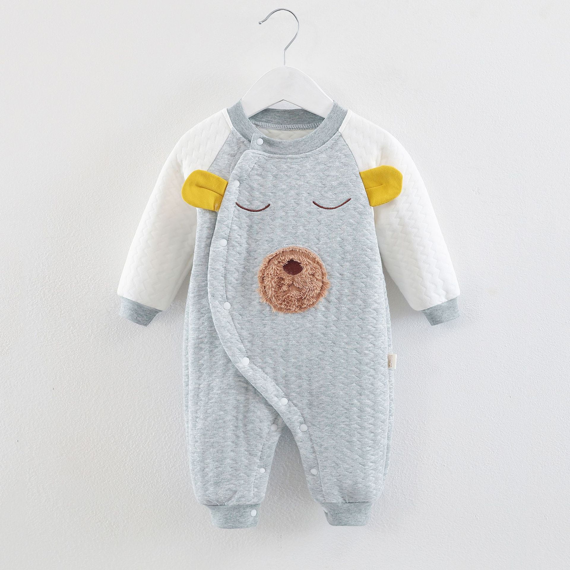 One Piece Baby Clothing Baby Sleeping Bag Cotton Triple Warm Clothes Baby Wearable Blanket Thickening Climbing Clothes Jumpsuit