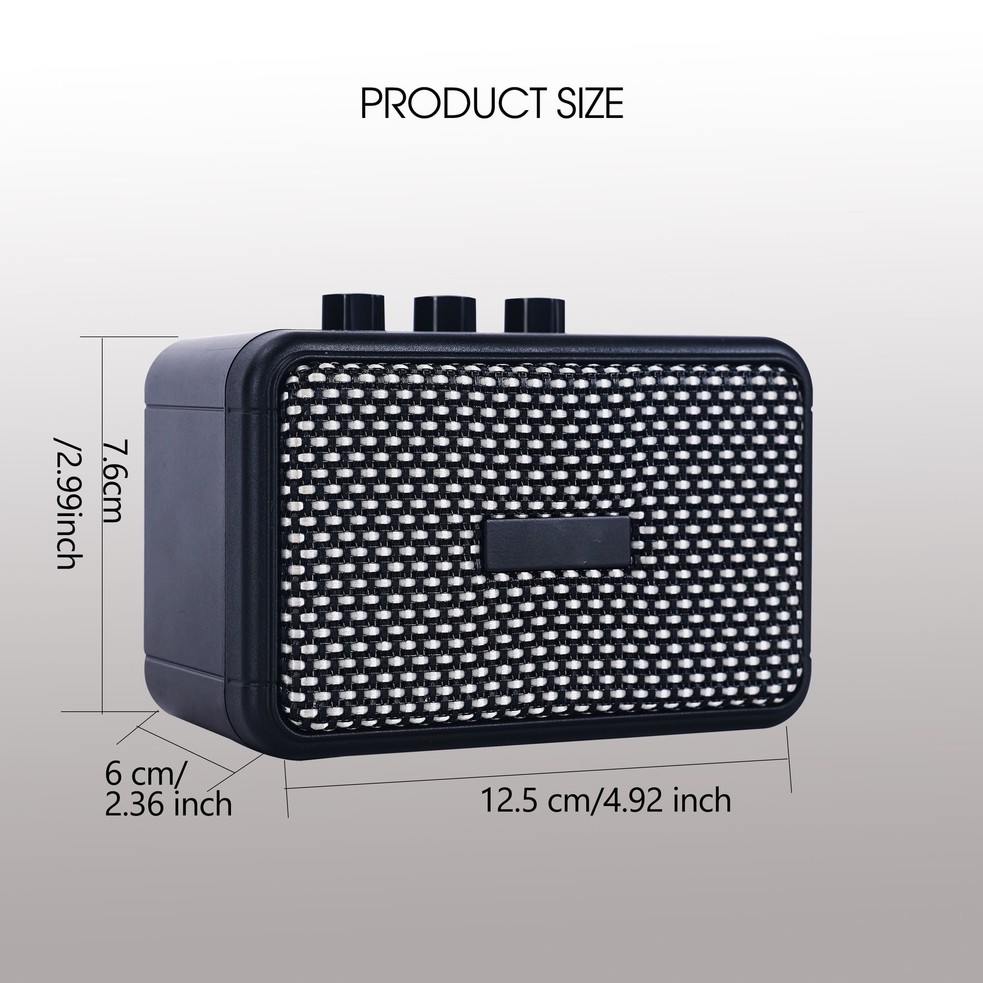Black Compact Amplifier, 5W Black Electric Guitar Amplifier - Compact Yet Powerful Sound, Sturdy and Durable, Easy To Carry, Suitable for Music Rooms, Bars, and Small Performances