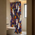 thumbnail image 5 of Halloween Shower Curtain, Glass Ghost Polyester Fabric Bathroom Decor Curtain, Machine Washable Waterproof, Halloween Holiday Gift for Women Men, 72 x 72 Inches, 5 of 7
