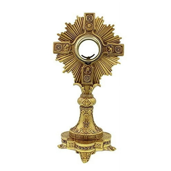 Christian Brands 14-inch H Resin Adoration Monstrance with Luna