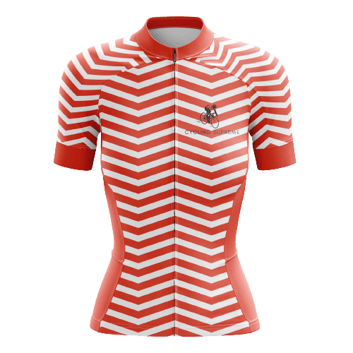 Chandail de Cyclisme pour Femmes Red Wave de l'Action de Grâce - P