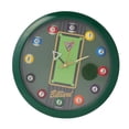 thumbnail image 1 of Reloj de pared con forma de bola de billar, mesa de billar redonda de 11,6 pulgadas, ideal para salas de billar, salas de billar, salas de juegos y Verde, 1 of 8