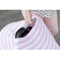 thumbnail image 4 of Amerteer Infant Nursing Cover for Car Seat, Multi Use, Pink and White Stripes, 4 of 7