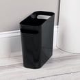 thumbnail image 2 of Bote de basura mDesign de plástico de 5.7 l/1.5 galones para baño, negro, 2 of 7