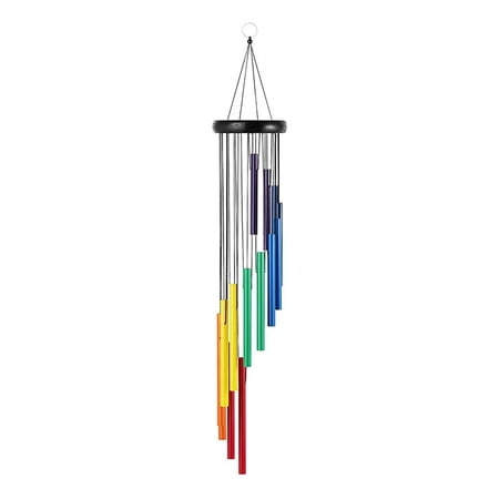 DESTYER Colorful Outdoor Wind Chimes 14 Aluminum Metal Tubes Hanging Windchimes Waterproof Home Decoration for Garden Balcony Window