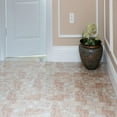 thumbnail image 2 of Squares Beige Stone Vinyl Floor Tiles Self Stick Peek Flooring  12'' x 12'' 1-Pack (20 Pieces), 2 of 2