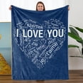 thumbnail image 1 of LHSHID I Love You Blanket 100 Languages Love Throw Blanket for Couch Bed Best Gifts for Her Him Christmas Day Anniversary Birthday Gifts for Women Men 30"x40", 1 of 6