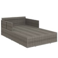 thumbnail image 4 of vidaXL Sunbed with Cushions Grey 182x118x63 cm Poly Rattan, 4 of 5