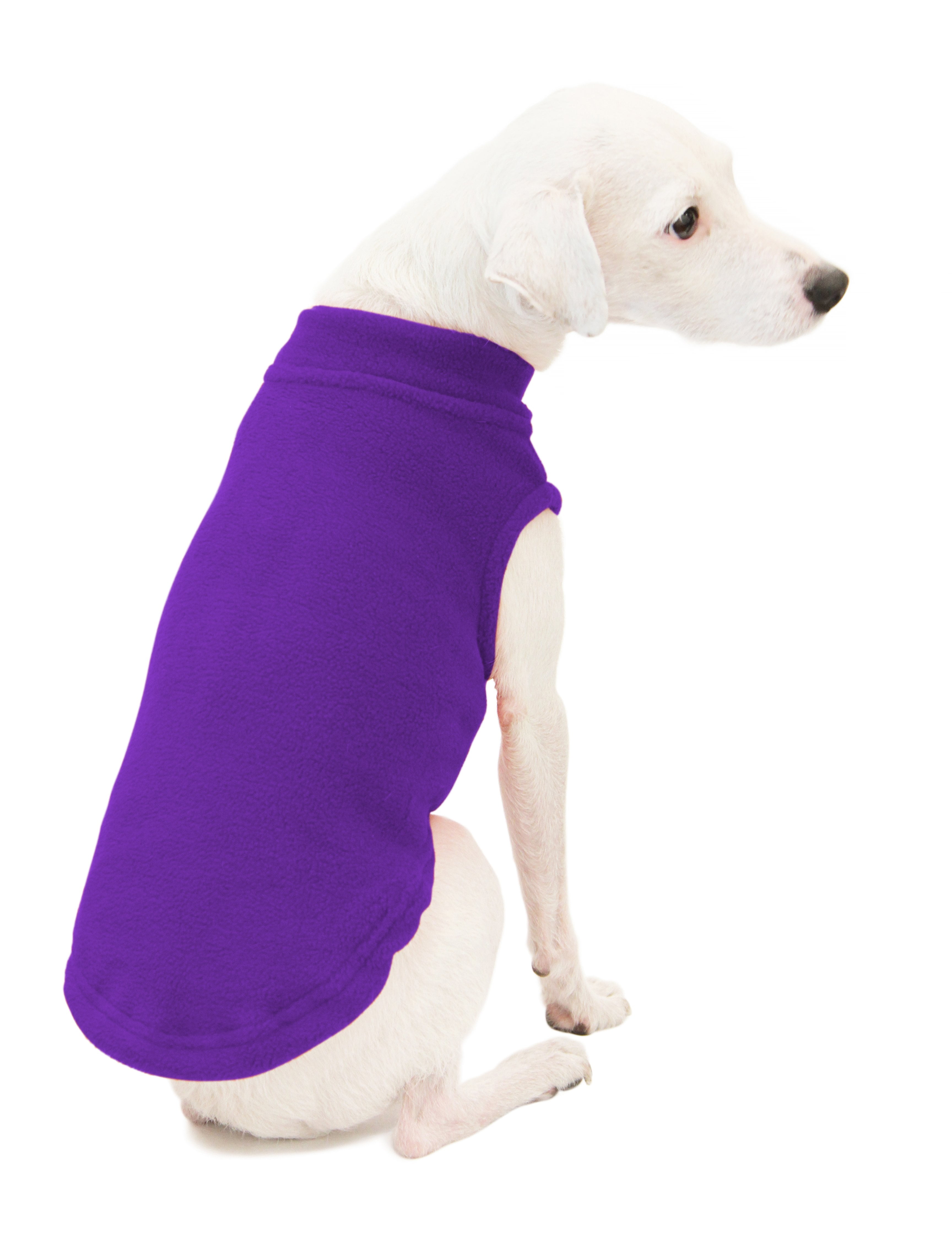 dog clothes for large dogs on Gooby Stretch Fleece Dog Vest Violet 2x Large Pullover Fleece Dog Sweater Warm Dog Jacket Winter Dog Clothes Sweater Vest Dog Sweaters For Small Dogs To Large Dogs For