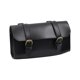 thumbnail image 4 of Bolsa delantera para manillar de bicicleta, pequeña bolsa de almacenamiento retro de PU, bolsa delantera plegable Negro, 4 of 9