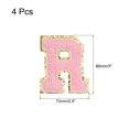 thumbnail image 2 of 4uds parches de Letra Chenille Unique Bargains Rosa 3.1 Pulgadas, 2 of 5