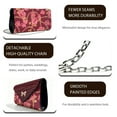 thumbnail image 5 of Xixirimido Roses Floral Print Evening Clutch Purses for Women Leather Clutch Handbags for Formal Wedding Party Prom Crossbody Shoulder Envelope Bag, Red, 5 of 7
