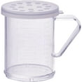 thumbnail image 2 of Winco PDG-10CXL, 10 Oz Plastic Dredge with Clear Snap-on Lid, Seasoning Sugar Spice Pepper Shaker with Extra Large Holes, 2 of 2