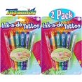 thumbnail image 2 of Toysmith Ink-a-Do Shimmery Tattoo Pens Bundle - 2 Pack, 2 of 3