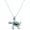 Green, variant on Guodhu Sea Turtle Pendant Necklace for Women Men Silver Plated Link Chain Animal Jewlery