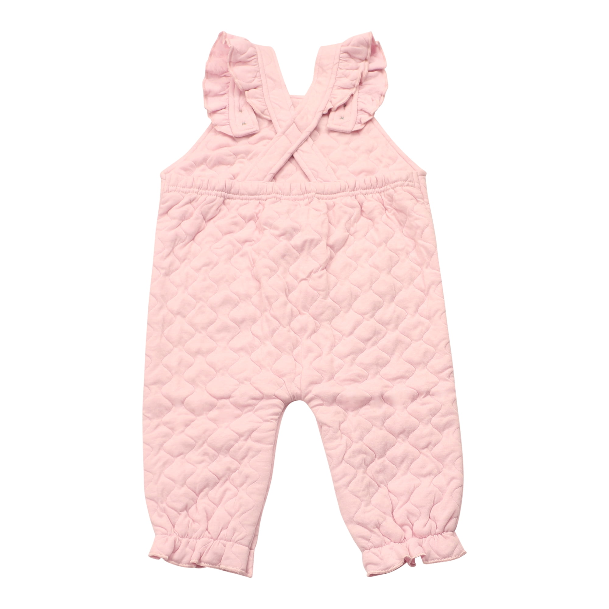 Disney Clothes Baby Girls 2-Piece Overall Set – Long Sleeve Top with Suspender Romper Minnie, Pooh, Bambi & Marie (Newborn–Infant)