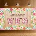 thumbnail image 6 of Floral Design Baby Shower Banner Polyester BBQ Event Decor for Baby Shower Gender Reveal BBQ Party, 6 of 6