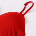 thumbnail image 6 of Nestiefly Tank Top with Built in Bra for Women Spaghetti Strap v Neck Camisole Tops Workout Summer Cami Undershirt Red 2XL, 6 of 8