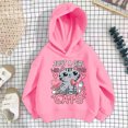thumbnail image 3 of Byoo Hoodie for Girl Cute Cat Print Casual Pullover Hooded Sweatshirt Tracksuit for Kids Comfortable Sports Shirt, 3 of 3