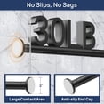 thumbnail image 4 of Sindcom No Drill Shower Curtain Rod 30 to 88 Inches Matte Black, 1 Inch Stainless Steel Adjustable Spring Tension Rods No Drill for Bathroom, Closet, Window, Room Divider, Never Rust, Non Slip, 4 of 11