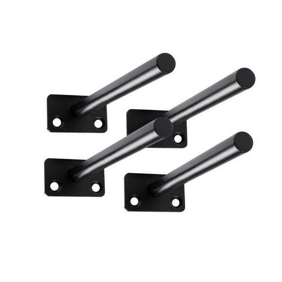 4 Pieces Solid Steel Shelf Bracket Invisible Heavy Duty Bracket Sturdy Rustproof Rack Drywall Brick Wall Support Furniture for Raw Wood Shelves