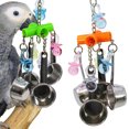 thumbnail image 1 of Flmtop Bird Swing Parrot Cockatiel Cage Spoon Hanging Climbing Bite Chewing Pet Toy Random Color, 1 of 5