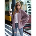 thumbnail image 5 of Women'S - Batwing Cable Knitted Slouchy Oversized Wrap Cardigan Sweater  One Size, 5 of 9