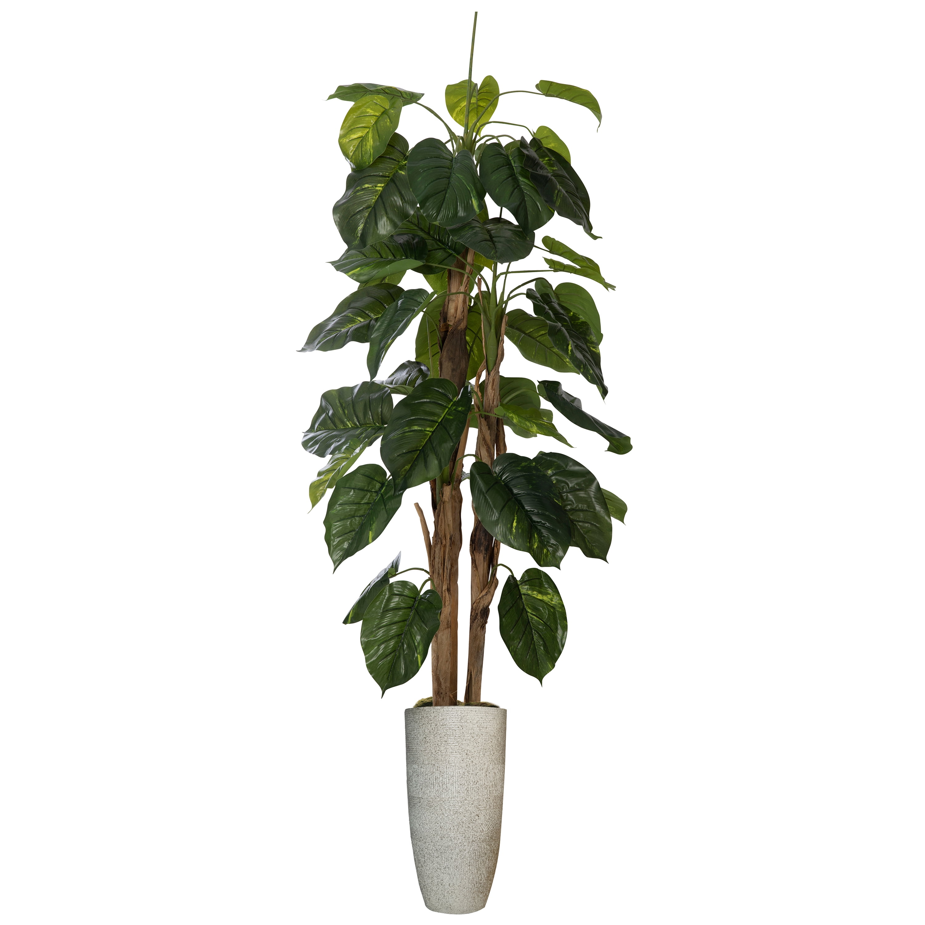 80'' Green Faux Palm Tree in Tall Planter