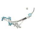 thumbnail image 2 of stanreset Crystal Tassels Butterflies Belly Button Rings Body Piercing Jewelry Navel, 2 of 9