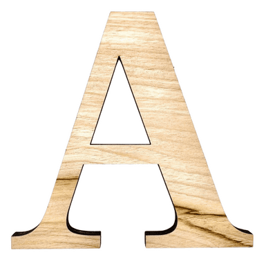 22" Tall Birch Letter A | 1/4" Thick Birch Plywood| Krafty Supply Letters | Times | Wooden Letter