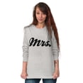 thumbnail image 4 of Mrs. Bride Bachelorette Honeymoon Long Sleeve Women's Graphic Tee Brisco Brands M, 4 of 4