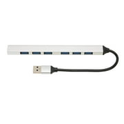 USB 3.0 Hub 7 Ports 5Gbps Fast Transmission Aluminium Alloy Multipurpose USB Splitter for PC Desktop Laptop