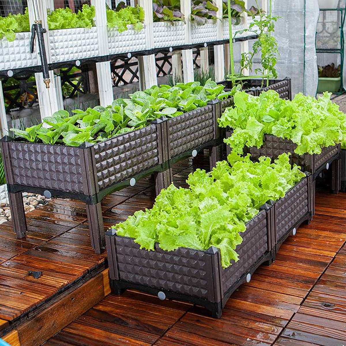 15.7 inches Vegetable Bed Raised Garden Bed for Vegetables Elevated ...