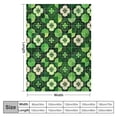 thumbnail image 4 of Nawypu Blanket Soft Bed Throws Blanket St. Patrick's Day Scottish Checked Four-Leaf Clover for Sofa Couch Decorative All Season Warm Living Room/Bedroom Lightweight Blankets, 4 of 6