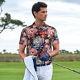 thumbnail image 3 of Polo Shirts for Men, Rose Flowers Blue Cuteness Casual Mens Polo Shirts Short Sleeve Button Down Classic Mens Golf Polo Shirts, 3 of 7