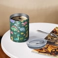 thumbnail image 3 of 12oz Coffee Tumblers Green Dinosaurs Palms Volcanoes Pattern Stainless Steel Vacuum Insulated Travel Tumbler Coffee Cups Mug with Lid and Straw with Cleaning Brush for Cold & Hot Drinks, 3 of 5