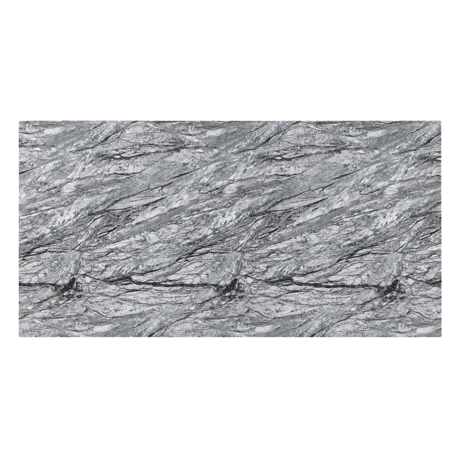 New Classic Furniture Lyra Wood Dining Table with Faux Marble Top in Gray/Black