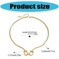 thumbnail image 5 of JZROCKER Gold Tone Necklace Stainless Steel Double Circles Pendant Neckchain Adjustable Length Collarbone Chain Women Jewelry, 5 of 10