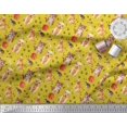 thumbnail image 2 of Soimoi Modal Satin Fabric Footprint,Dog & Cat Animal Printed Fabric 1 Yard 42 Inch Wide, 2 of 3